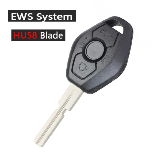 BMW 3 Button Remote Head Key 1999-2009 4-Track EWS System For FCC: LX8 FZV